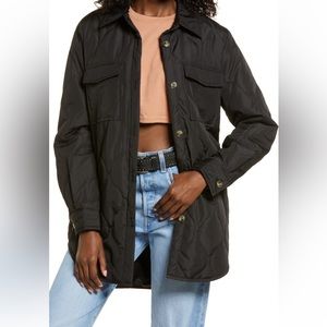 Vera Moda quilted shirt jacket size S, black